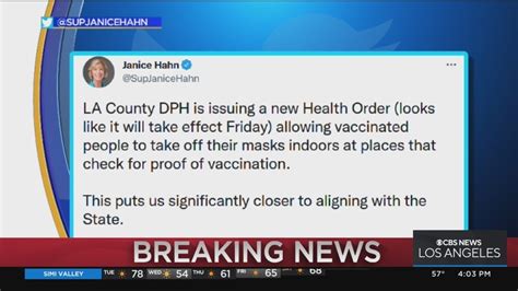 New La County Health Order Would Allow Vaccinated People To Remove Masks Indoors Youtube