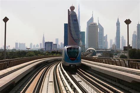 Dubai Metro Train Stock Photo Image Of Monorail Tube 11848000