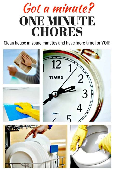 Got A Minute Try These One Minute Chores Housewife How Tos