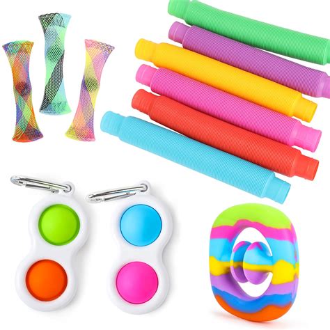 Icool Newest Sensory Fidget Toy Set 12 Pcs Pack With Simple Dimple