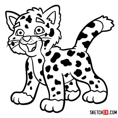 How To Draw Baby Jaguar From Dora The Explorer