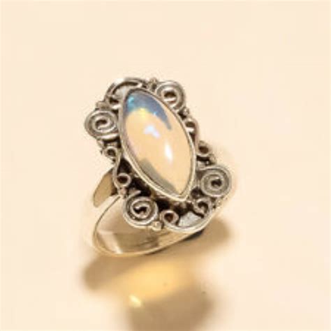 Natural Ethiopian Welo Fire Opal Ring Sterling Silver Etsy