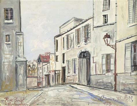 Rue Cortot Ancienne Maison De Maurice Utrillo 1939 By Maurice
