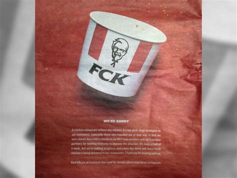 Kfc Apologizes For Chicken Shortage With A Hilarious Hidden Message