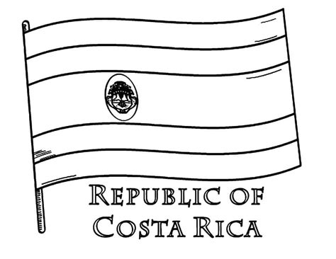 Dibujos De Foto De La Bandera De Costa Rica Para Colorear Para Colorear Pintar E Imprimir