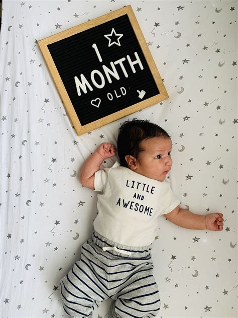One Month Old Letter Board Picture Baby Bump Progression Newborn