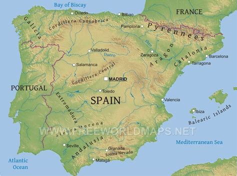 Geography Of Spain Map Secretmuseum