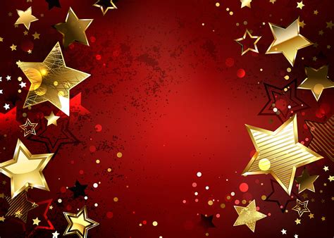 Red Background With Stars Magical And Dreamy Designs For Design Projects