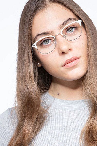 Links Browline White Frame Glasses For Women White Frame Glasses Eyeglasses Frames For