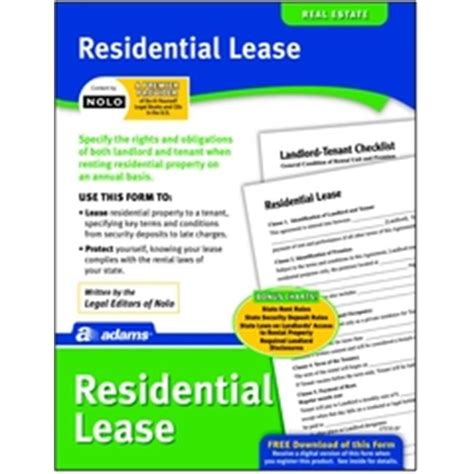 Adams Lf310 Residential Lease Form