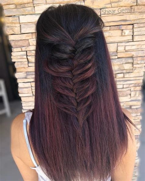 22 Hottest Red Purple Hair Colors Balayage Ombres And