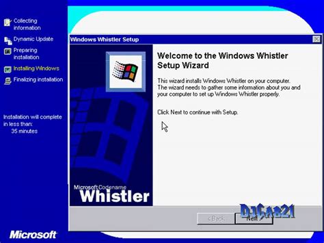 Installer Windows Whistler Xp Beta 1 With Link Youtube