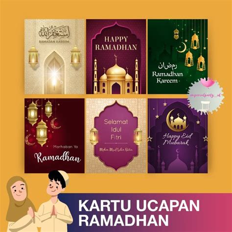 Jual Kartu Ucapan Greetings Card Ramadhan Idul Fitri Kareem Eid Mubarak