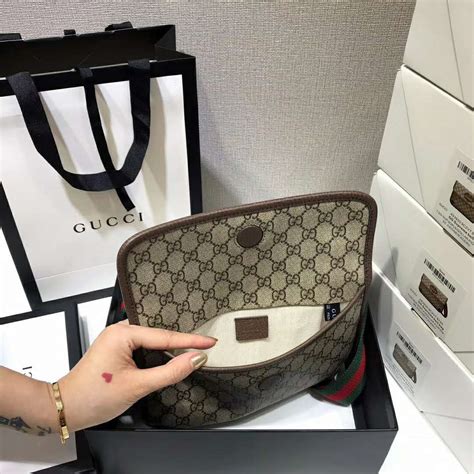 Gucci Gg Unisex Neo Vintage Gg Supreme Belt Bag Beige Lulux
