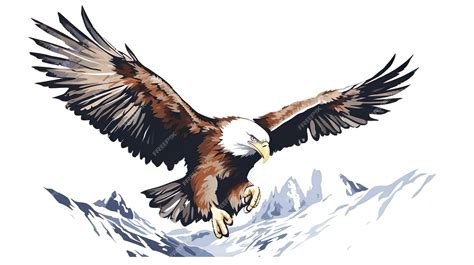 Premium Ai Image Bald Eagle Landing Swoop Attack Hand Draw And Paint