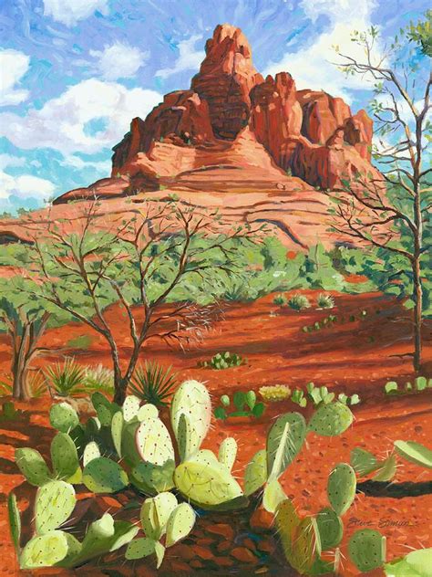 Bell Rock Painting Bell Rock Sedona By Steve Simon Landscape Art