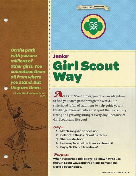 girl scout traditions for girl scout way badges artofit