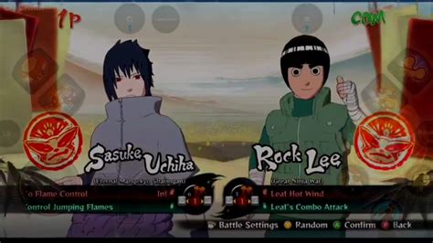Naruto Storm 4 Android Sasuke Vs Rock Lee Youtube