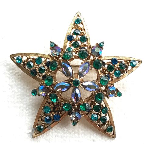 Vintage Star Brooch Pin Etsy Brooch Antique Jewelry Beautiful Jewelry