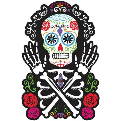 Day Of The Dead Skeleton Cutout 15in