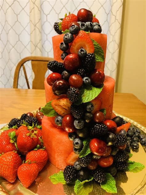 Watermelon Birthday Cake Watermelon Cake Birthday Fruit Cake Fruit Platter