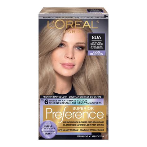 L Oreal Paris Superior Preference Permanent Hair Color Dark Ash Blonde Hair Dye Grey