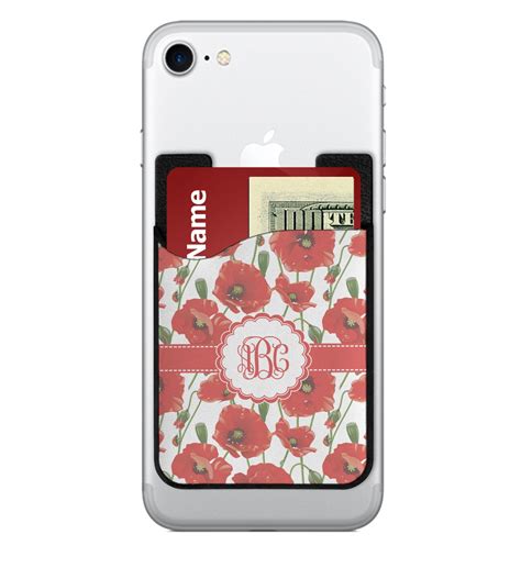 Poppies Cell Phone Credit Card Holder Personalized Youcustomizeit