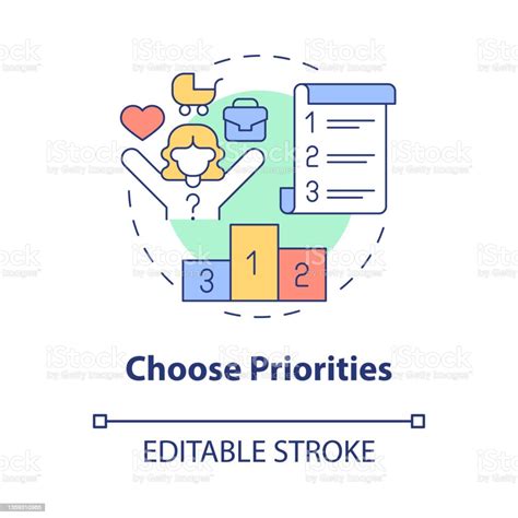Choose Priorities Concept Icon Stock Illustration Download Image Now