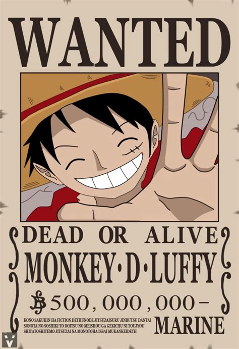 One Piece Wanted Posters Template