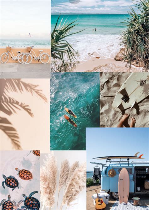 Beach Moodboard Aesthetic Wallpapers Beach Color Palettes Interior