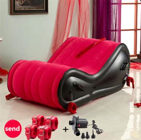 Inflatable Sex Bed With Handcuffs Portable Sofa Chair Etsy