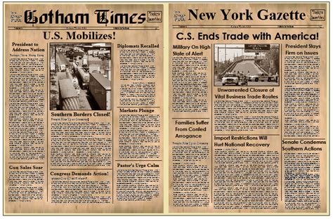 A newspaper is a periodical publication containing written information about current events and is often typed in black ink with a white or gray background. Image result for vintage newspaper template | Newspaper template, Newspaper template word, Old ...