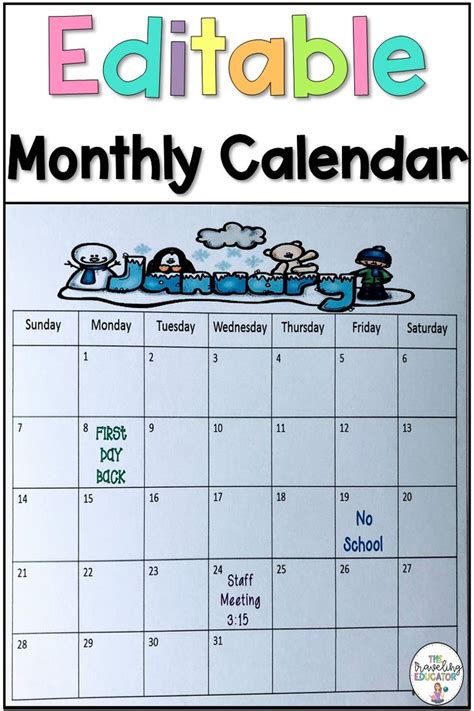 2023 Editable Calendars Printable Monthly Calendars 2023 Calendar