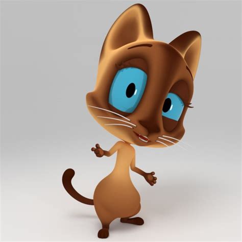 3d Model Cartoon Cat Rig Animation Turbosquid 1607709