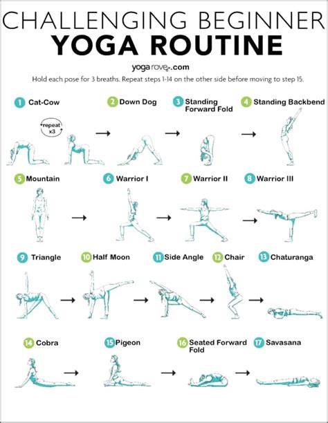 Beginner Routine Yoga Poses For Beginners Printable Pdf Yoga Life