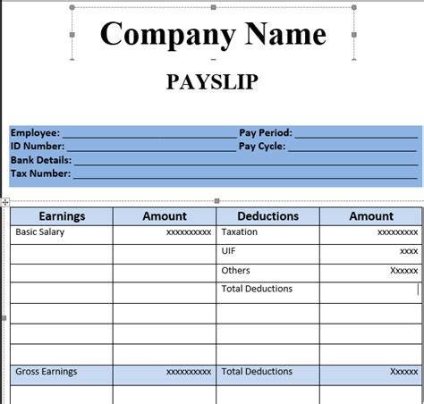However, you have to remember that there may be a few differences depending on the version of windows or microsoft office that you are using. Payslip Template Format In Excel And Word - Microsoft Excel Templates