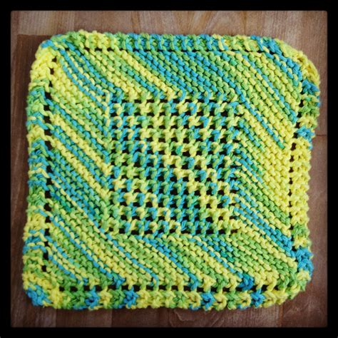 Free Diagonal Knit Dishcloth Pattern We Have Included Both Free Knitted