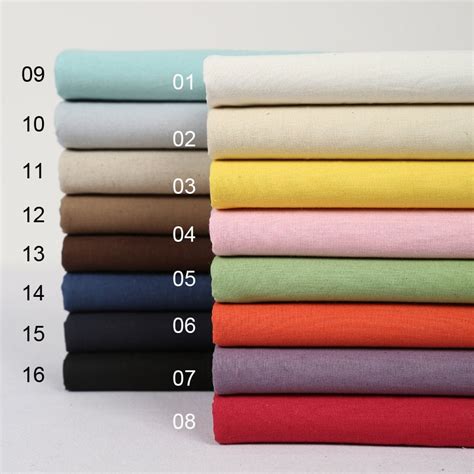 Solid Color Cotton Linen Fabric Colors Alltogether Etsy