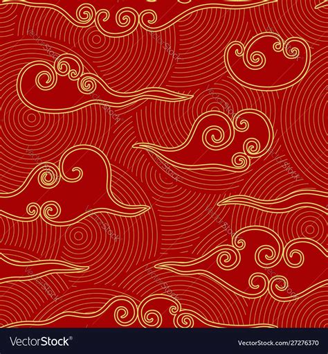 Chinese Style Clouds Seamless Pattern Royalty Free Vector