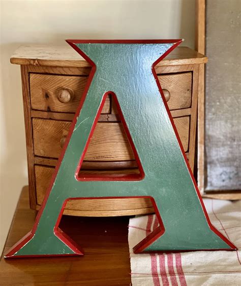 Large Wooden Painted Letter A Angela Jayne