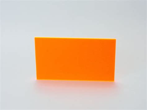Orange Fluorescent Acrylic Plexiglass 18 X 24 X 24 Plastic Sheet