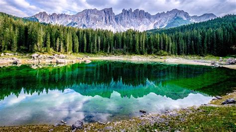 Lago In Carezza Lake In Dolomitesin Italy Bolzano Italy Nature
