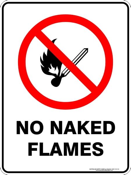 No Naked Flames Buy Now Discount Safety Signs Australia