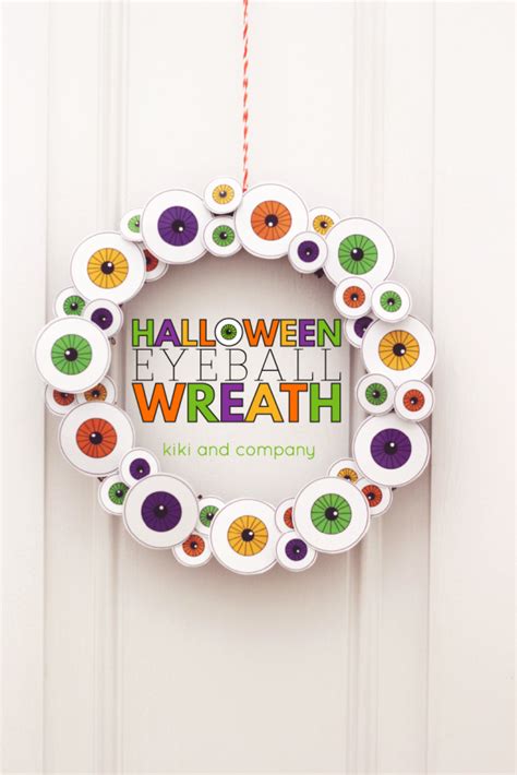 Halloween Printable Eyeball Wreath See Vanessa Craft