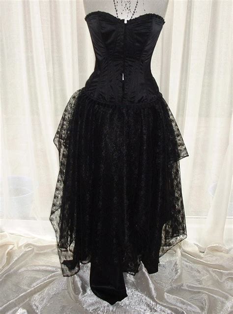 Ladies Black Skirt Maxi Long Goth Fantasy Shimmer By Darkestdreams
