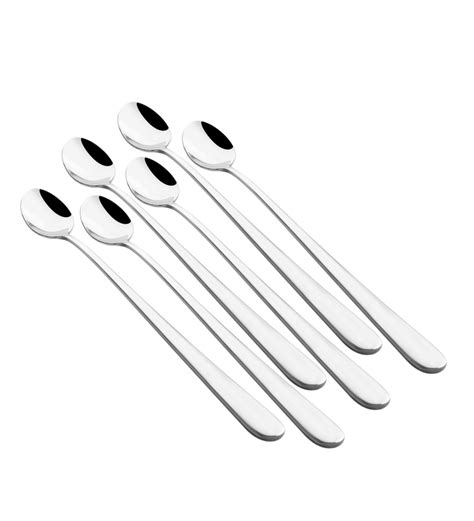 Buy Stainless Steel Colin Soda Spoons Set Of 6 By Shapes Online