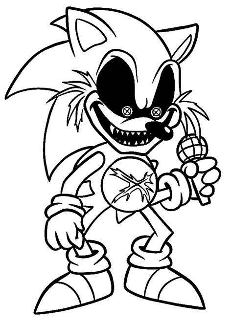 Printable Sonic Exe Coloring Pages