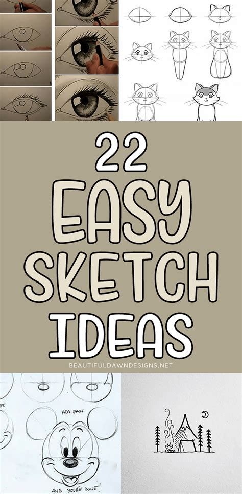 20 Easy Sketch Ideas Beginners Can Draw Beautiful Dawn Designs Easy