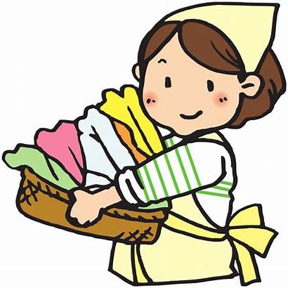Laundry Clipart Basket Woman Drawing Clip Svg