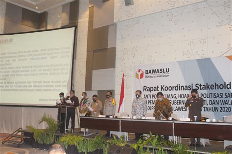 Bawaslu Provinsi Sulut Gelar Rakor Stakeholder Deklarasi Anti Politik